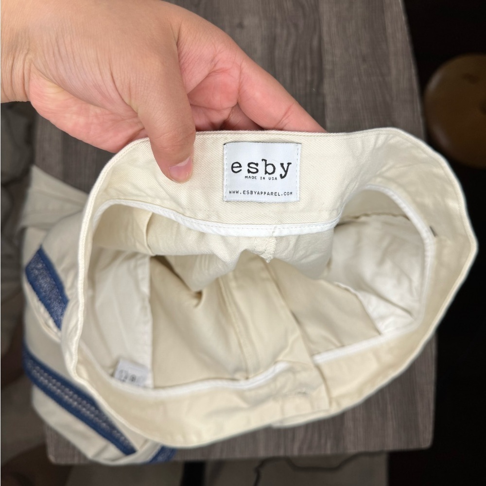 Esby Cream and Blue pants - Picture 4 of 6